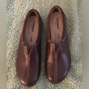 Clarks Ashland joy loafers 8.5 brown leather
